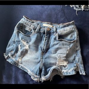 KanCan Denim Distressed Shorts